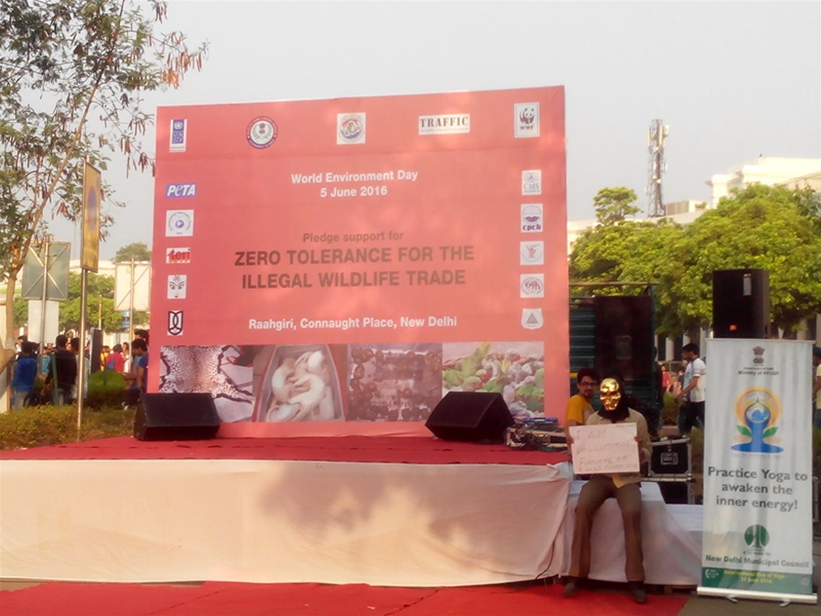 Performance stage at Connaught Place